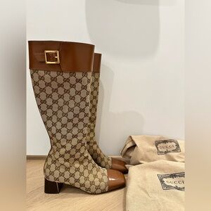 Gucci GG Canvas Canvas Boots